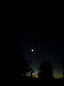 Crescent Moon and Venus at Dawn.
